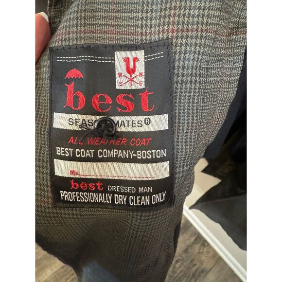 Vintage Best Coat Company Boston Season Mates All Weather fleece Lined Luxury Xl - Picture 9 of 9